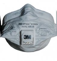Противоаэрозольная строительная фильтрующая полумаска 3M™ VFlex® 9162V класс защиты FFP2 NR D, с клапаном выдоха